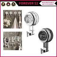 (FOREVER $2) Modern Style Vacuum Suction Cup Hook Powerful Wall Mounted Punch Drill Free Shower Hold