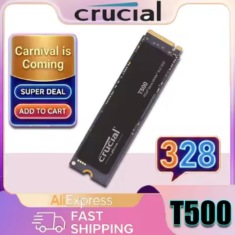 Crucial T500 1TB Gen4 NVMe M.2 Internal Gaming SSD, Up to 7300MB/s, Laptop & Desktop Compatible- CT1