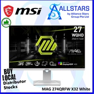 (ALLSTARS: No.1 Shop) MSI MAG 274QRFW X32 White 27 inch WQHD Gaming Monitor (Warranty 3years on-site