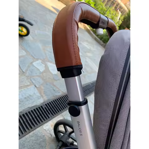 Baby Pu Leather Handle Covers SuItable For Cybex Balios Fashion Stroller Pram Bar Sleeve Case Armres