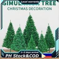 【Lightning delivery】Christmas tree 3ft/4ft/5ft/6ft/7ft/8ft makapal set christmas decorations for home set christmas lights solar power outdoor xmas tree christmas wreath