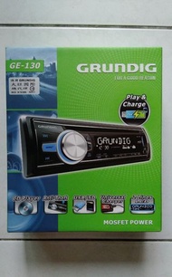 汽車音響主機GRUNDIG GE-130(CD/USB/AUX/FM)，含線組、遙控器