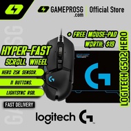 [FREE Mousepad] Logitech G502 HERO Wired Optical Gaming Mouse with RGB Lighting