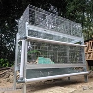 kandang kelinci galvanis, rangka baja ringan 6 hole