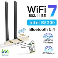 Wifi 7 Card Wireless Intel BE200 NGW BT Bluetooth 5.4 NGFF M.2 2230 AX AC Be