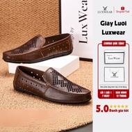 LuxWear brown breathable men's loafers suitable for summer - GH02