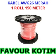 MERAH RED CABLE AWG26 ROLL AWG 26 RED STRING 150 METER FVKOTIM