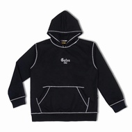 GUTEN INC - SWEATER HOODIE EBONY CONTRAST STITCH BLACK