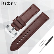 BIDEN Tali Jam Kulit Pria Watch Strap Leather Kulit Pria Jam Tangan Universal Tali 22mm/24mm