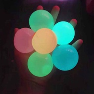 8Pcs Squishy Ball Glow in the dark sticky wall destress ball
