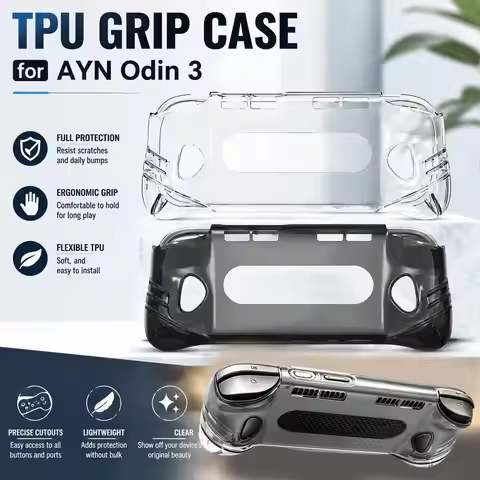 TPU Clear Soft Case for AYN Odin 3 – Transparent Protective Shell for Odin3 Handheld Gaming Console