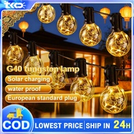 【Raya Decoration】LED String Light Tungsten String Light Holiday Light Waterproof Outdoor G40 LED Bul
