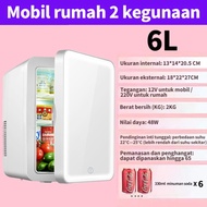 Kulkas Skincare 8L Kulkas Mini Cermin LED Kulkas Mini Skinecare Cermin Portabel Kulkas Mobil Mini