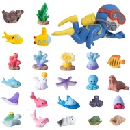 Mini Diver Marine Animal Resin Set, Micro Statues, Aquarium Decoration, Suitable for Micro Landscape