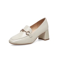 BASTO Womens Thick Heels Loafers รองเท้าส้นสูง รองเท้า loafer KA103