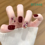 Code 112 Nail Box Set of 24 Cute Rhinestone Cat Eye Nails Fake Nails Press On Nails Code _ 1.1.2