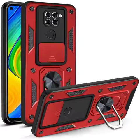 For Redmi Note 9 Case Armor Shockproof Slide Lens Protector Phone Cover For Xiaomi Redmi Note 9 Case