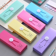 Smiley face plastic pen case, cute pen bag for students