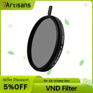 7artisans Variable ND Filter 1.5-8 Stops Adjustable Neutral Density Filter for 58 62 67 72 77 82mm Camera Lens Accessories