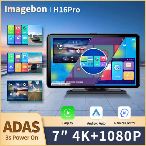 Imagebon H16Pro 7" Multi-UI Smart Screen 4K+1080P Car DVR ADAS 3s Power on Dashcam 24H Parking Monit