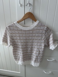 Mymyt Jenny Eyelet Knit Top 韓國女裝短袖衫適合155 cm高