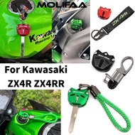 For Kawasaki ZX4R ZX4RR Motorcycle CNC Aluminum Key Shell Protection Cover KeyCase Keychain  Buckle 