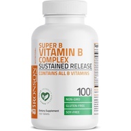 Bronson Super B Vitamin B Complex Sustained Slow Release (Vitamin B1, B2, B3, B6, B9 - Asid Folik, B