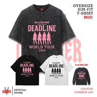 MACDEER BLACKPINK DEADLINE Oversize slimfit washed tshirt longsleeve black white BLACKPINK-37