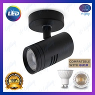 SURFACE MOUNT SINGLE TRACK LIGHT CASING DESIGNER DESIGN COMPATIBLE USE WITH GU10 EYEBALL BULB EASY SIMPLE INSTALLATION