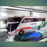 Miniatur Bis Miniatur Bus Budiman Mobil Mainan Full Lampu Led