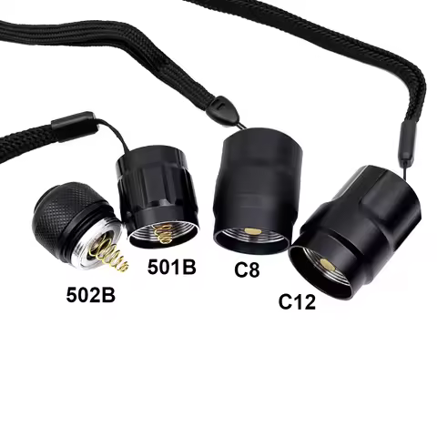 Tail Button Switch Case For C8 C8+ C8s C12 WF-501B WF-502B 501B 502B LED Flashlight Switch Diy Torch
