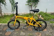 จักรยานพับได้ญี่ปุ่น - ล้อ 18 นิ้ว - เกียร์ 6 สปีด - Hummer - สีเหลือง [จักรยานมือสอง]