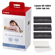 KP 108IN Compatible Canon Selphy CP1300 Ink and Paper KP-108IN KP108IN 3 Color Ink Cartridges and 108 Sheets 4x6 Photo Paper Glossy for Canon Selphy CP1500 CP1200 CP1000 CP910 CP900 CP810 CP800 Photo Printer