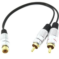 RCA Female to 2 RCA Male Y-Cable GoldPlate