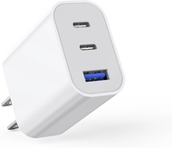 35W Fast USB C Charger Block Double Port USB C Charger PD+QC Wall Plug Multiport Block Cube Compatib