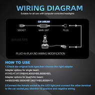 2X H1 H3 H4 H7 H8 H11 9005 9006 H13 Adapter EMC Warning LED Decoder Canceller Headlight Fog Lig