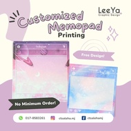 [Pre-Order] Customized Memopad ✨ NO Minimum Order✨7.5cm x 7.5cm