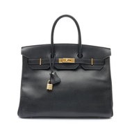 HERMES 愛馬仕 Birkin 35 柏金包 手提包 黑色 Ardennes牛皮 〇Z刻 金扣