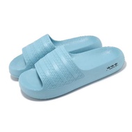 adidas 拖鞋 Adilette Ayoon W 女鞋 藍 一體式 厚底 涼拖鞋 愛迪達 IE5623