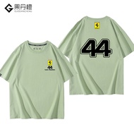 Ferrari F1 Driver T-Shirt Short Sleeve Fan Favorite Hamilton 44 Leclerc 16 Cotton Crew Neck Print Te