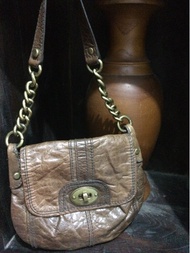 tas fossil second vintage preloved bekas original REPRICE leather bag