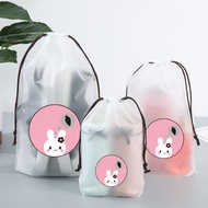 Pouch Serut Organizer Travel Anti Air Tas Serut Karakter Beruang Serbaguna Tas Kosmetik Rabbit Kanto