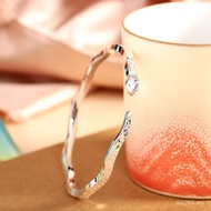 Crushed Ice Ice Women's Bracelet Pure Silver 9999 Character Silver Product All-Match Bracelet Snake 