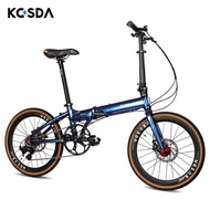 Kosda22-Inch Aluminum Alloy Portable Ultra Light Folding Bike Disc Brake Variable Speed Work Clothing Bicycle