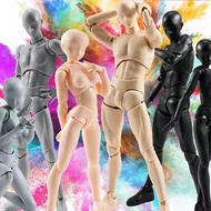 SHF Figures Mannequin SHFiguarts Body Kun Body Chan Black Orange Color Ver PVC Action Figure Collect