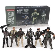 Figur Aksi Tentera, Mainan Askar Tentera untuk Kanak-Kanak Lelaki, Set Permainan Tentera dengan Akse