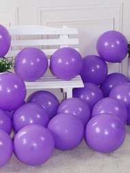 50 piezas de globos redondos de látex morado de 5 pulgadas para decoración de bodas, cumpleaños, graduaciones y despedidas de soltera con helio