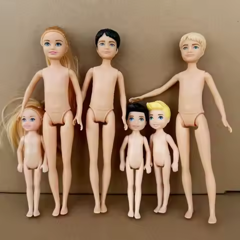 13cm Mini Kelly 5-inch Little Boys Girls Teenager Sisters Brothers Dark Ordinary Skin Naked Body Bjd
