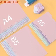 AUGUSTUS Binder Index Page School 4Pcs/set Bookmark B5 A5 A4 Scrapbook Diary Loose-leaf Inner Page