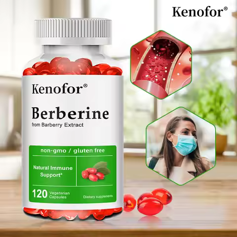 Premium Berberine Supplement Capsules - Supports Immune System Healthy Food Antioxidant,NON-GMO